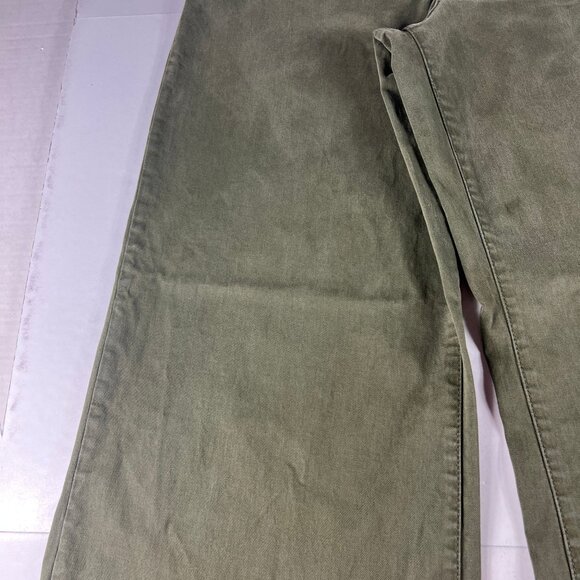 Frame Pants Women's 33x30* Le Tomboy Wide Leg Dark Green Stretch Trousers Tag 31 - Picture 4 of 16